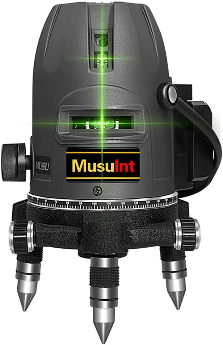 Laser Level Outdoor Bright Green - 5-Linien-Outdoor-Grünlaser-Nivelliergerät 360° Selbstnivellierend Präzisionswerkzeug Superhelle Starke