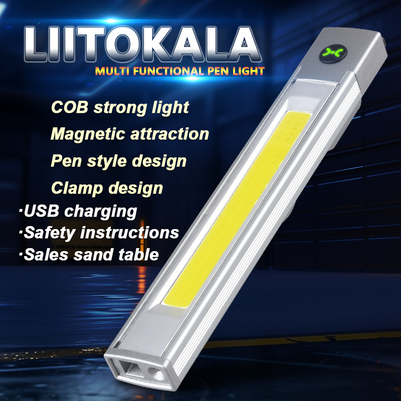 Laser Level Rechargeable Usb - LiitoKala LED-Schlüsselanhänger-Taschenlampe USB-C-Aufladung COB tragbare Mini-Stiftlampe