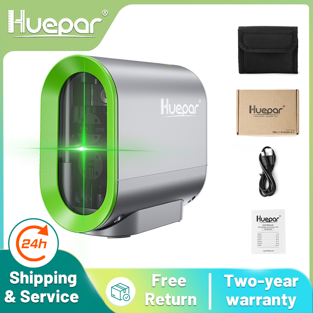 Laser Level Rechargeable Usb - Huepar 2-Linien-Selbstnivellierender Laser & Wiederaufladbarer Li-Ionen-Akku