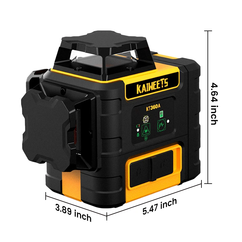 Laser Level 3D Cross Line Self Leveling - 3D-Kreuzlinien-Selbstnivellier-Werkzeug KT360A, 360 ° Grüner Strahl