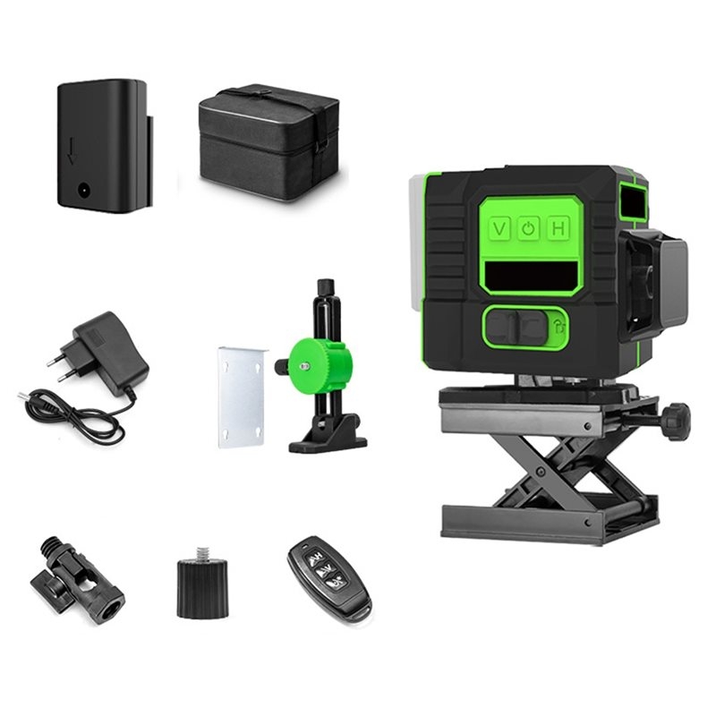 Laser Level Outdoor Bright Green - KYCOR-Ultra-Helles 12-Linien-Grünes Laser-Nivelliergerät 360 ° Automatisch