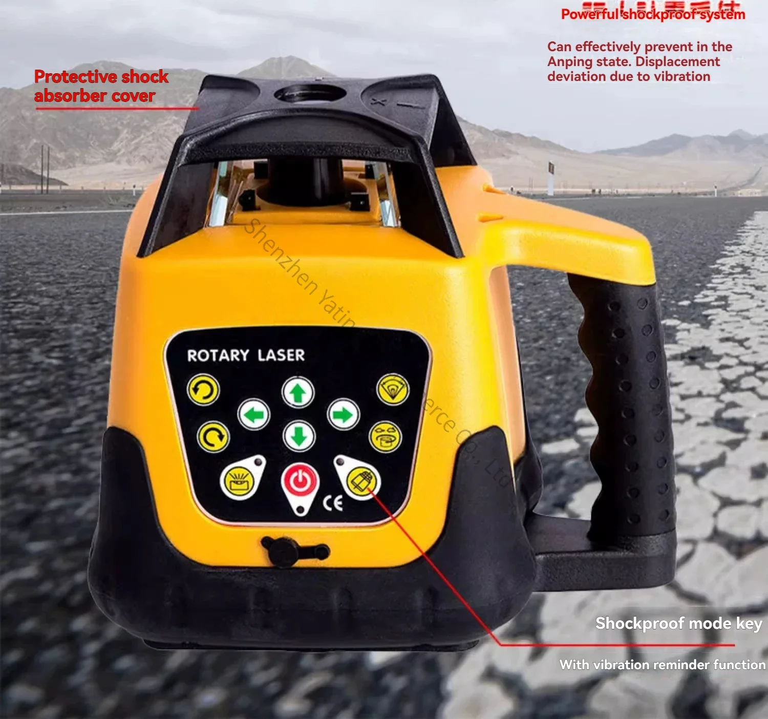 Rotary Laser Level 500M Range - Grüner Rotationslaser – Vollautomatische elektronische Selbstnivellierung