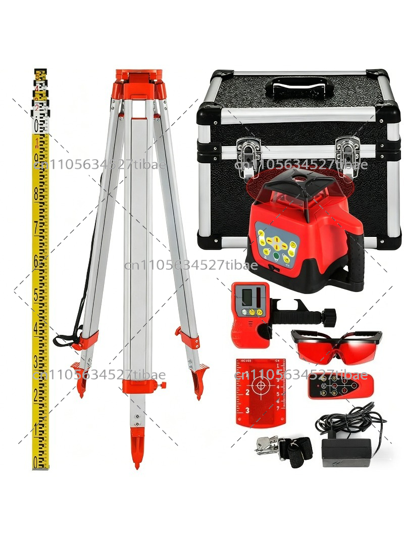 Rotary Laser Level 500M Range - 500m Reichweite Laser-Nivelliergerät Roter Strahl mit