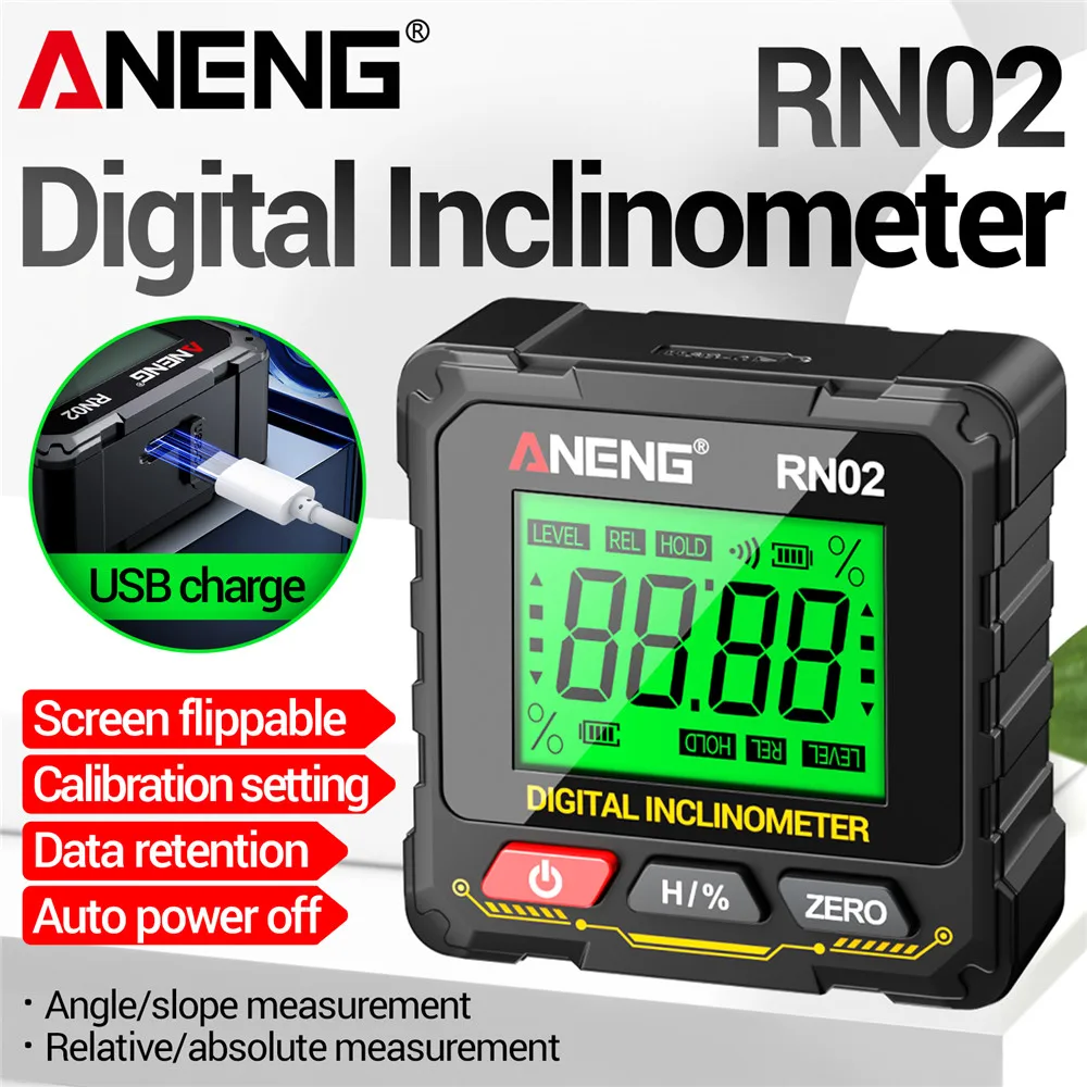 Laser Level Rechargeable Usb - Magnetischer digitaler Winkelmesser USB wiederaufladbar ANENG