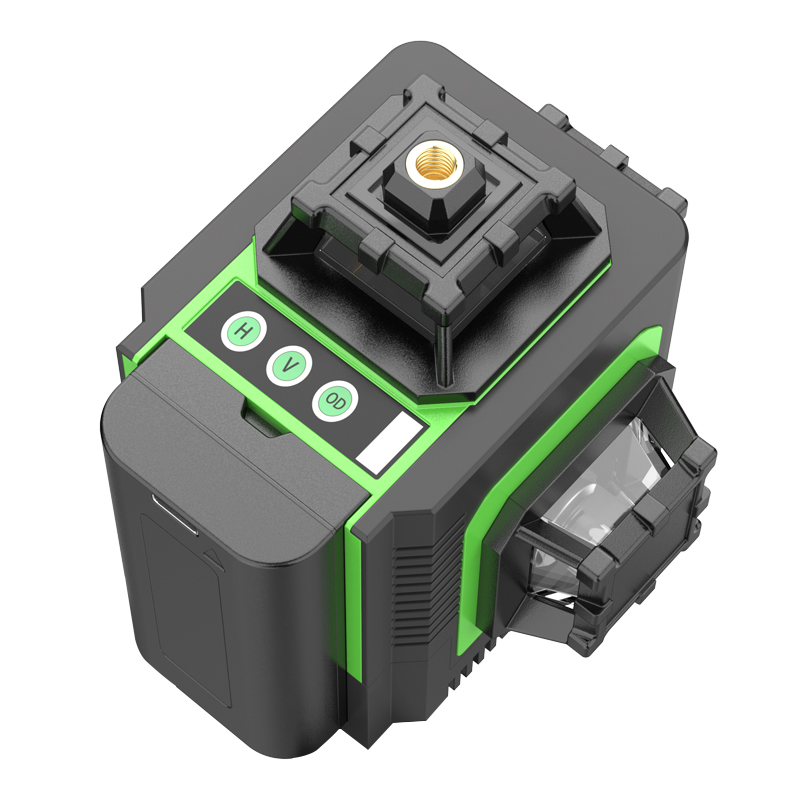 Green Beam Laser Level 12 Line - Neues 12-Linien-LCD-Display-Lasernivelliergerät mit 4D grünem Strahl,