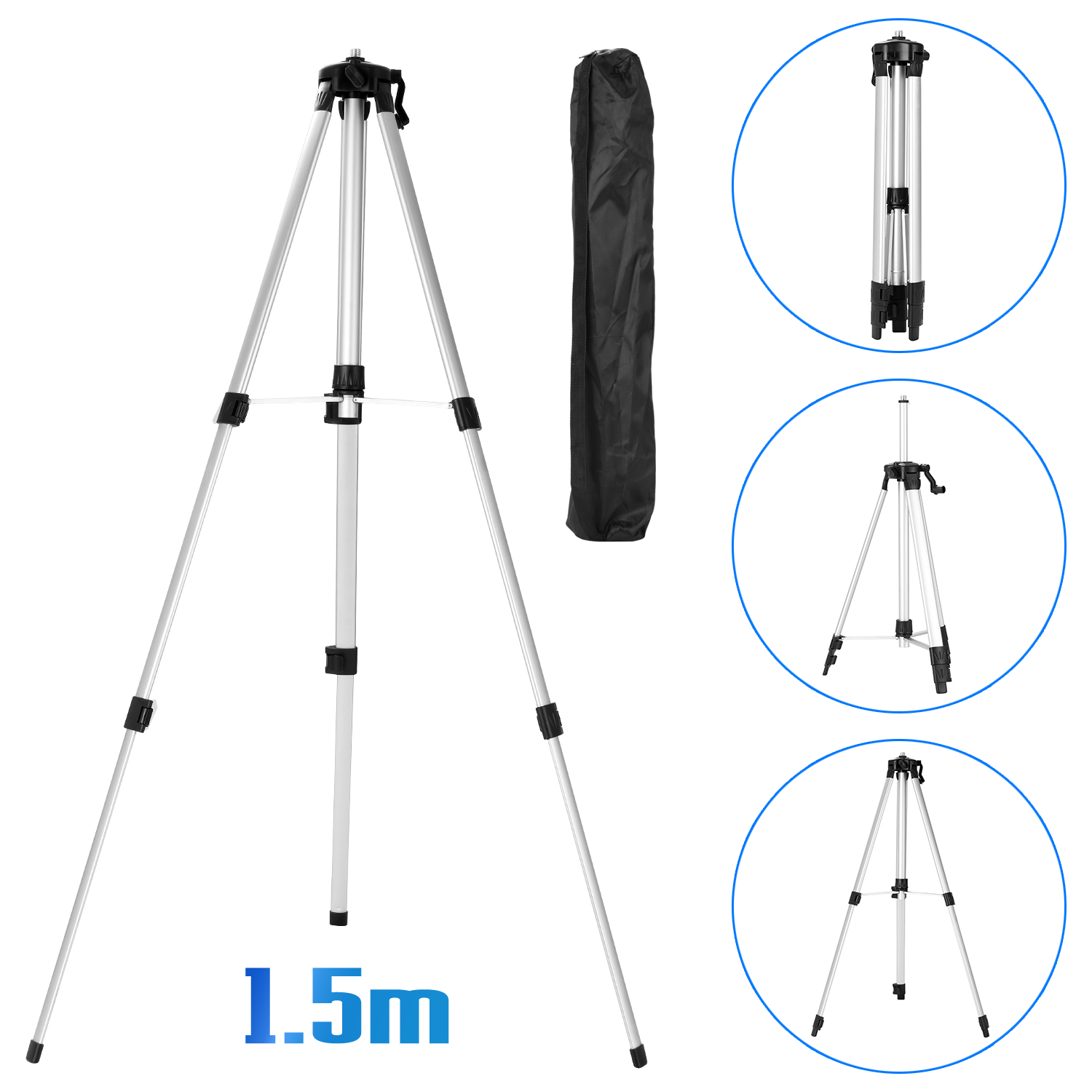 Laser Level Tripod Stand 1.5M - 1,5 m langes, in 3 Höhen
