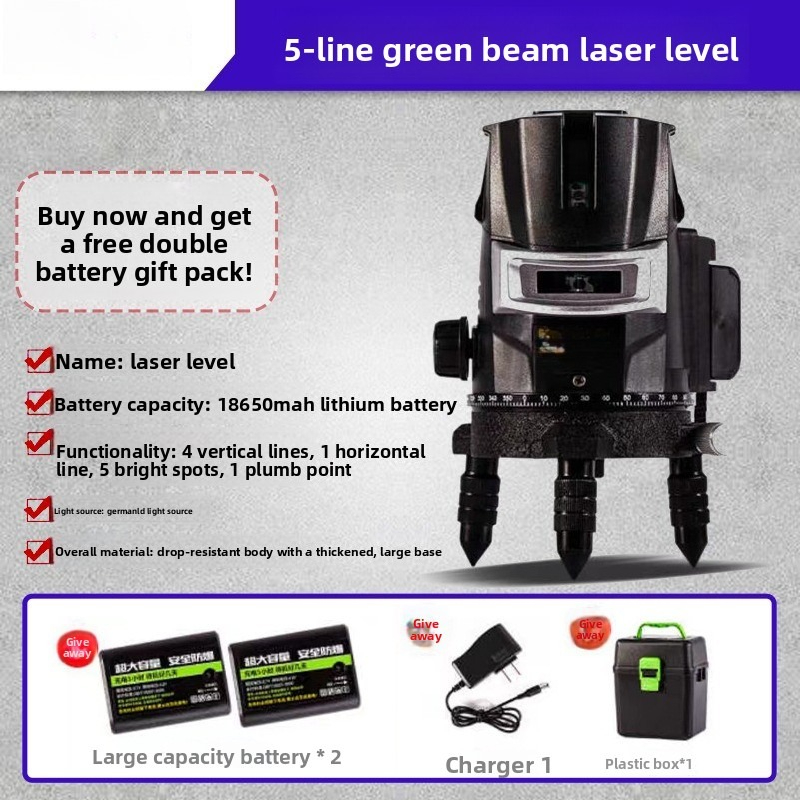 Grüner Laser-Nivellierer mit 2 – Laser Level Outdoor Bright Green Bewertung und Preis