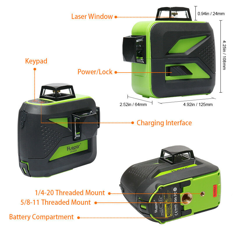 603CR 12-Linien 3D-Kreuzlinien – Laser Level 3D Cross Line Self Leveling Bewertung und Preis