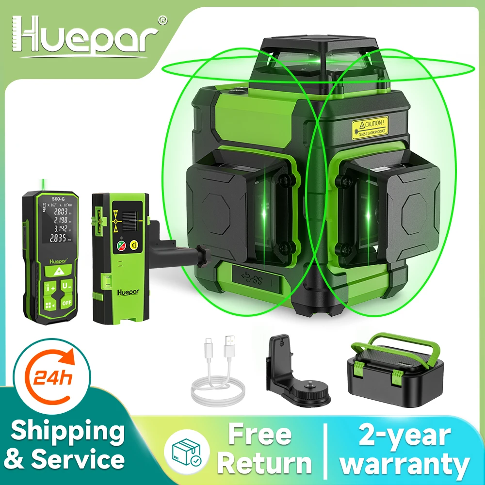 Huepar HM03CG Laser Level Gree – Green Beam Laser Level 12 Line Bewertung und Preis