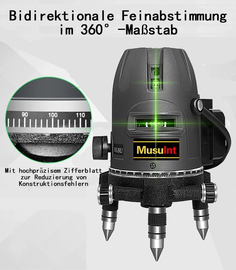 5-Linien-Outdoor-Grünlaser-Niv – Laser Level Outdoor Bright Green Bewertung und Preis