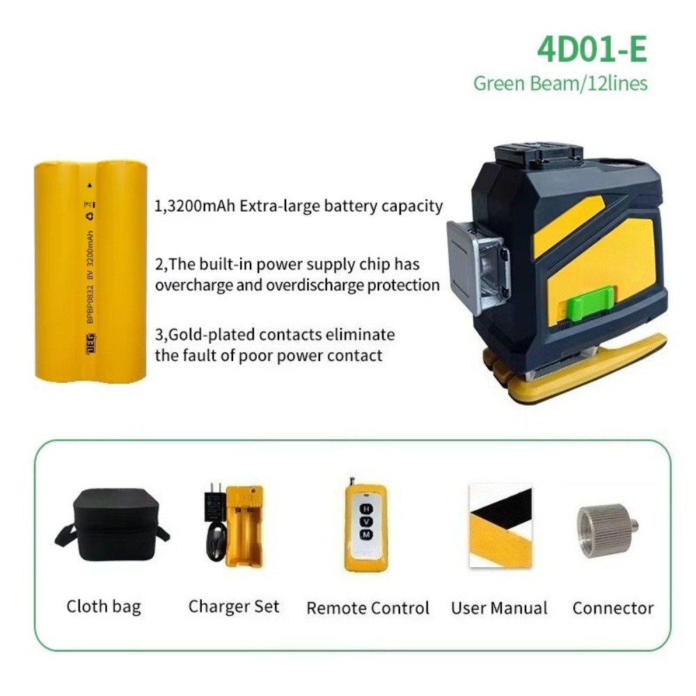Hochpräzises 12-Linien-Grün-La – Laser Level Outdoor Bright Green Bewertung und Preis