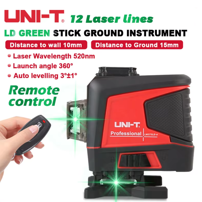 UNI-T LM575LD-e 3D 12-Linien G – Laser Level 3D Cross Line Self Leveling Bewertung und Preis