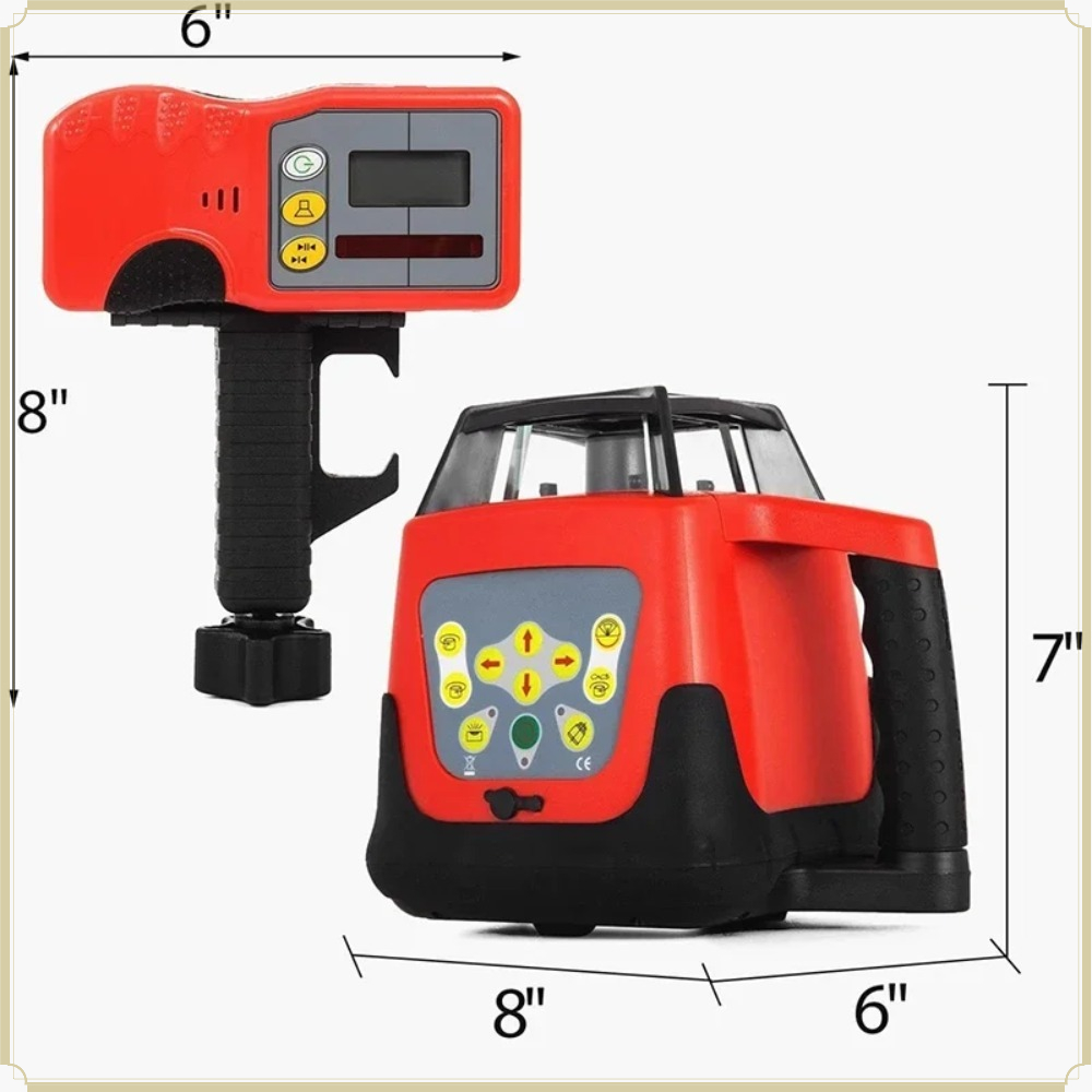 360 °   Roter Rotationslaser S – Rotary Laser Level 500M Range Bewertung und Preis