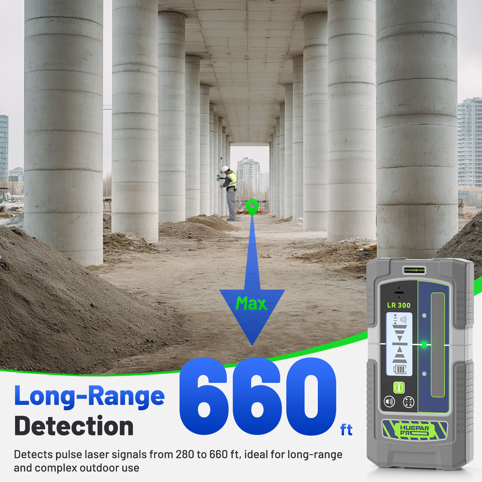 Huepar LR300 Laser-Empfänger-D – Laser Level With Receiver Detector Bewertung und Preis