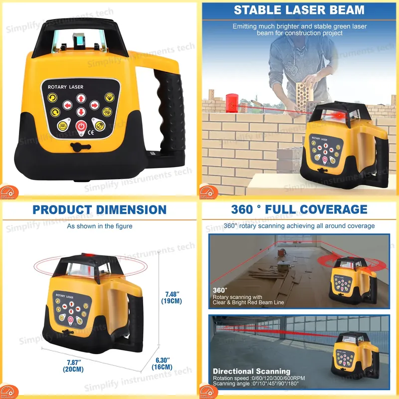 360-Grad-Rotations-Selbstnivel – Rotary Laser Level 500M Range Bewertung und Preis
