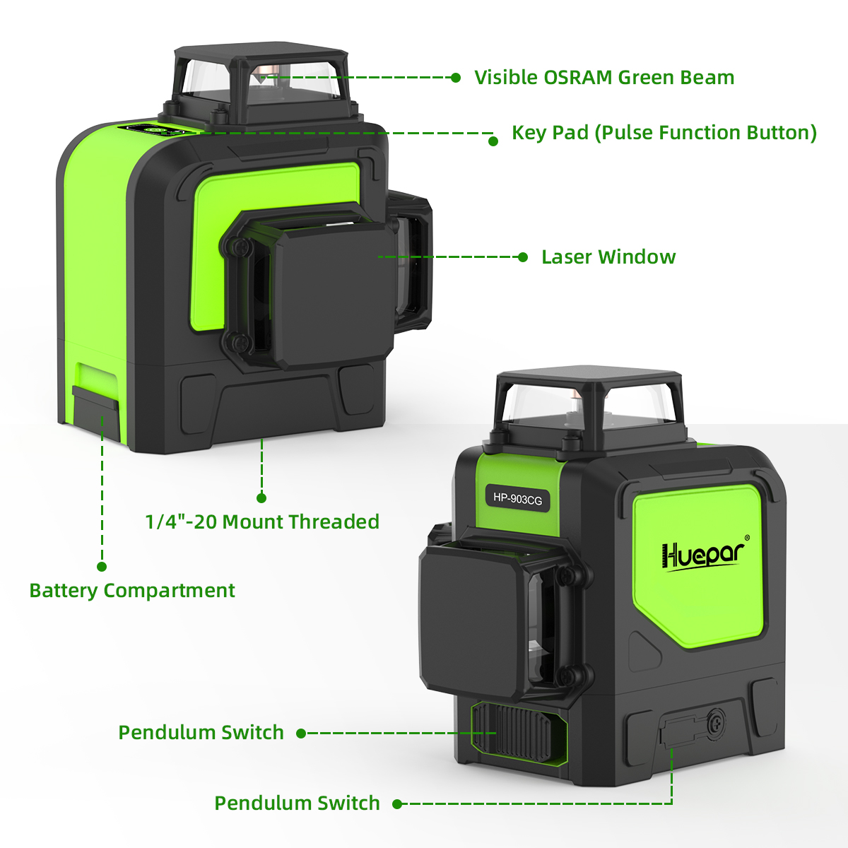 Huepar 903CG 12-Linien-Laserni – Line Laser Level Magnetic Bracket Bewertung und Preis