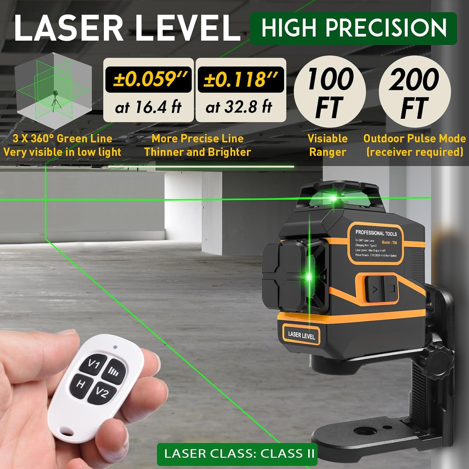 Laser-Nivelliergerät 3x360 °   – Laser Level 3D Cross Line Self Leveling Bewertung und Preis