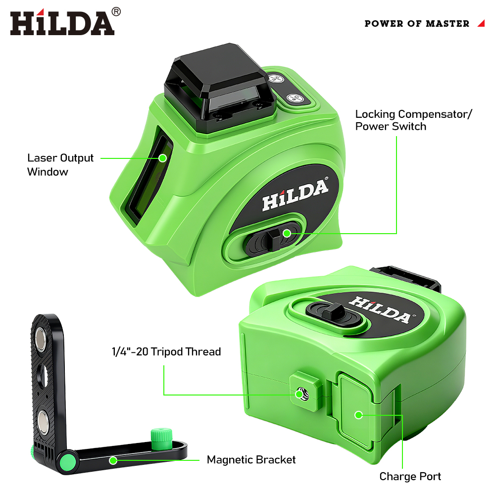 HILDA 5-Linien-Laser-Wasserwaa – Line Laser Level Magnetic Bracket Bewertung und Preis