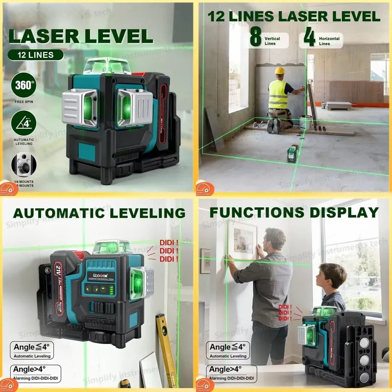 12-Linien 3D Selbstnivellieren – Laser Level 3D Cross Line Self Leveling Bewertung und Preis