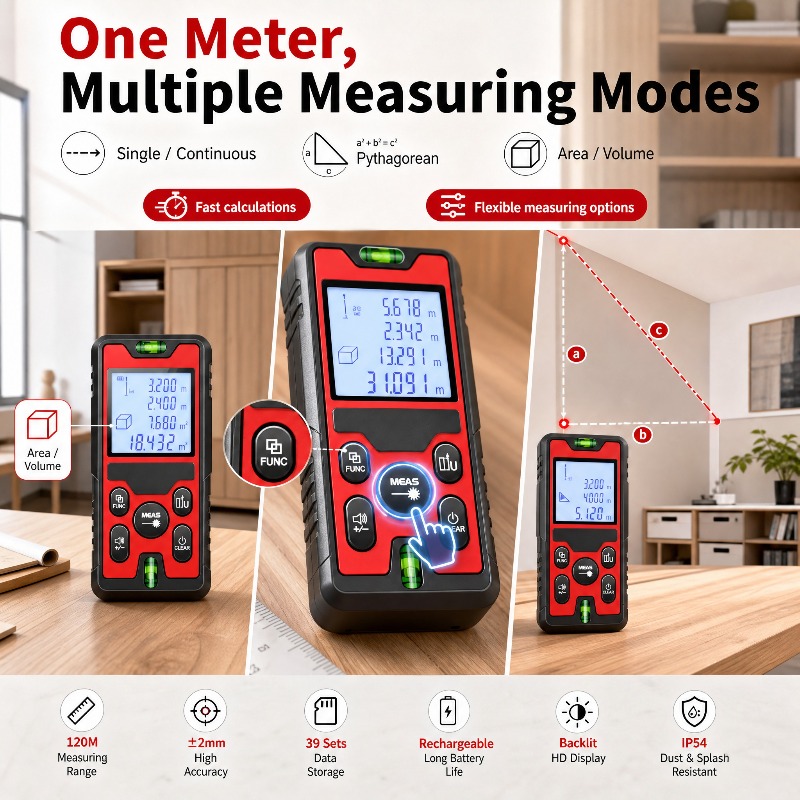 120M Laser-Entfernungsmesser,  – Laser Level Rechargeable Usb Bewertung und Preis