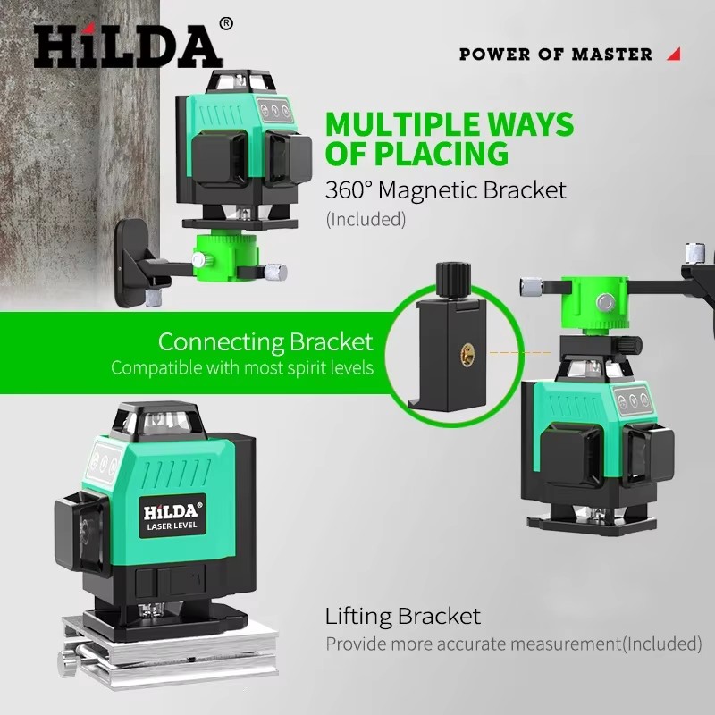 HILDA 12/16 Linien Grüner Lase – Cross Line Laser 360 Degree Bewertung und Preis