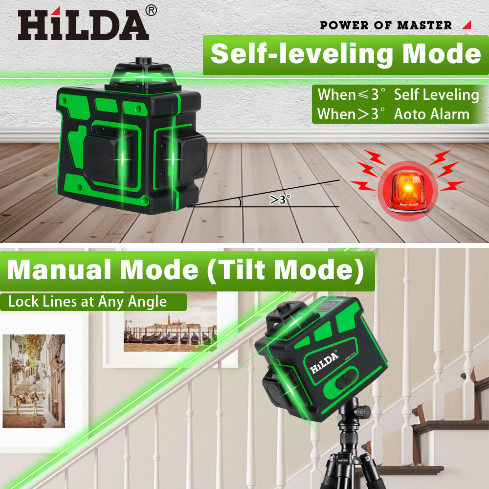 HILDA 16/12 Linien Superleistu – Green Beam Laser Level 12 Line Bewertung und Preis