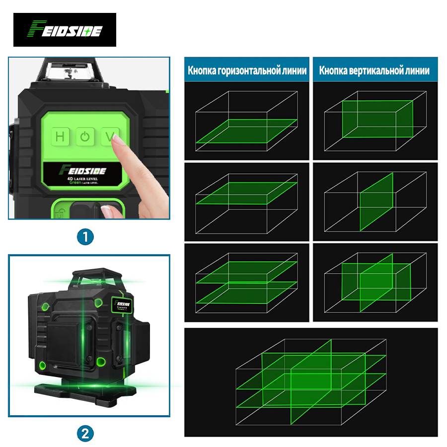 FEIDSIDE 12 Linien/16 Linien G – Laser Level 3D Cross Line Self Leveling Bewertung und Preis