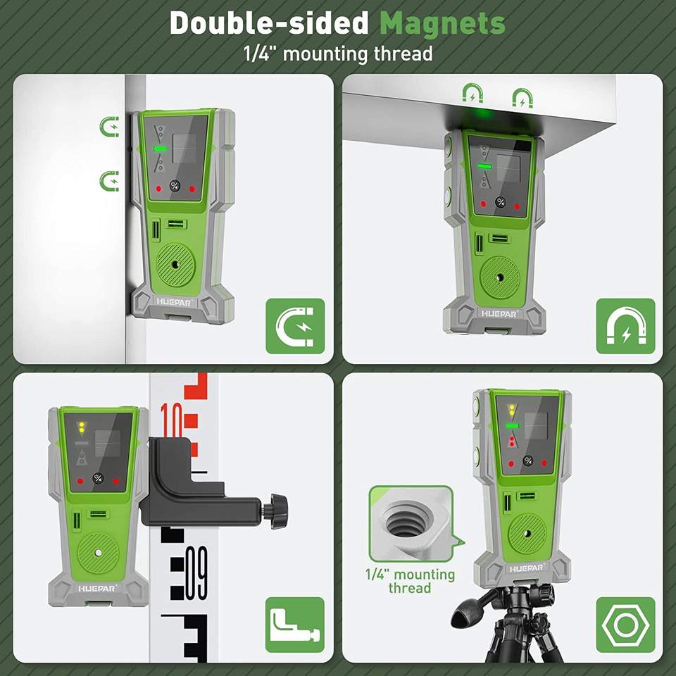 Huepar Laser-Nivelliergerät-Em – Laser Level With Receiver Detector Bewertung und Preis